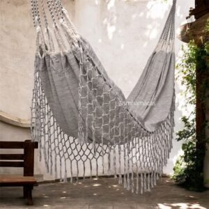 Hamaca en Algodón con Flecos Jaspeadas