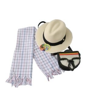 Combo Sombrero Poncho y Carriel para Niño Bailes Típicos