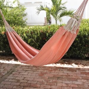 Hamaca Artesanal en Algodón Jaspiada Naranja