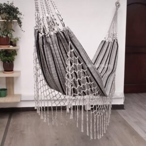 Hamaca en Algodón con Flecos Rayas