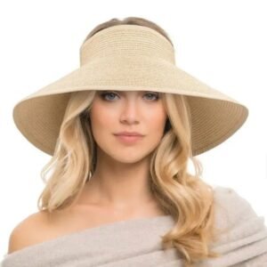 Visera Cachucha Mujer Tejida a Mano Playa Sol Enrollable