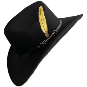 Sombrero Vaquero En Paño Con Pluma